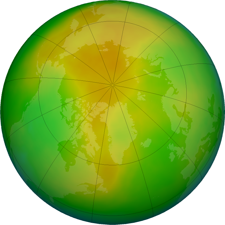 Arctic ozone map for May 2023